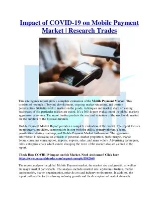 Impact of COVID-19 on Mobile Payment Market | Research Trades