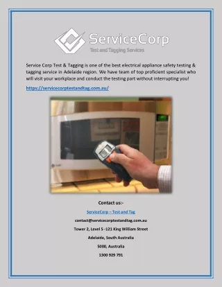 service corp test tagging is one of the best