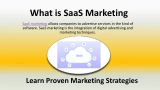 what is saas marketing