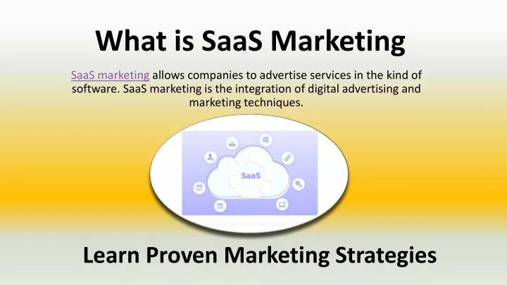 what is saas marketing
