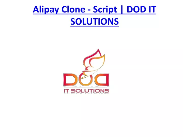 alipay clone script dod it solutions