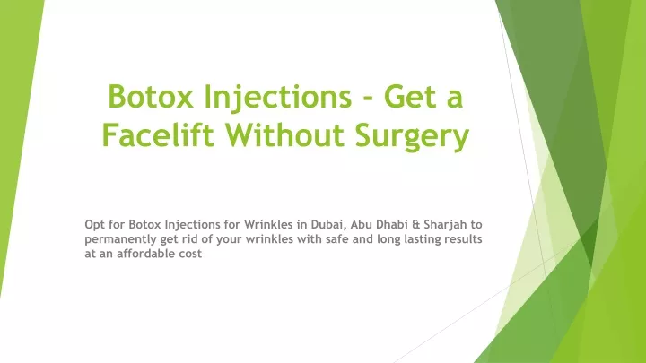 botox injections get a facelift without surgery