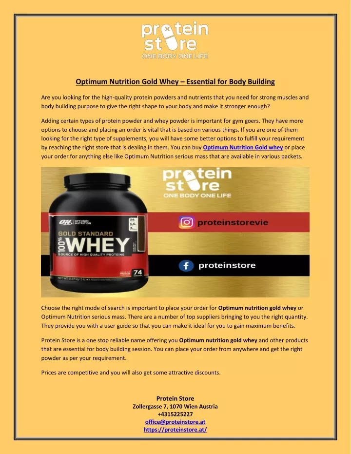 optimum nutrition gold whey essential for body