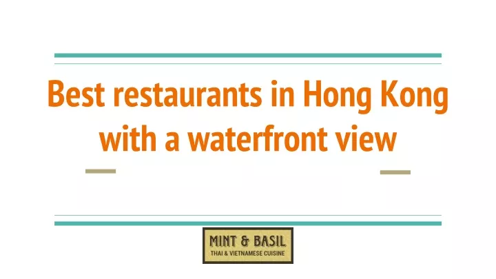 best restaurants in hong kong with a waterfront view