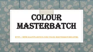 colour masterbatch
