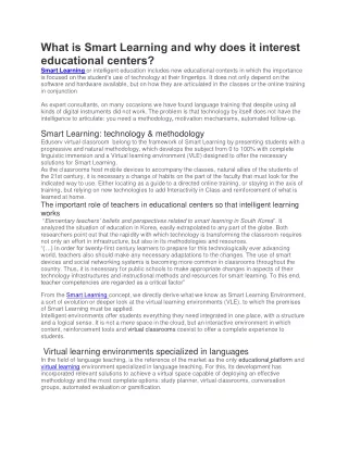 what is smart learning and why does it interest