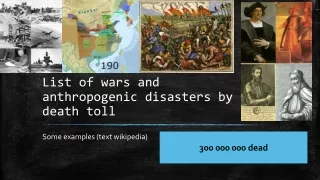 list of wars and anthropogenic disasters by death