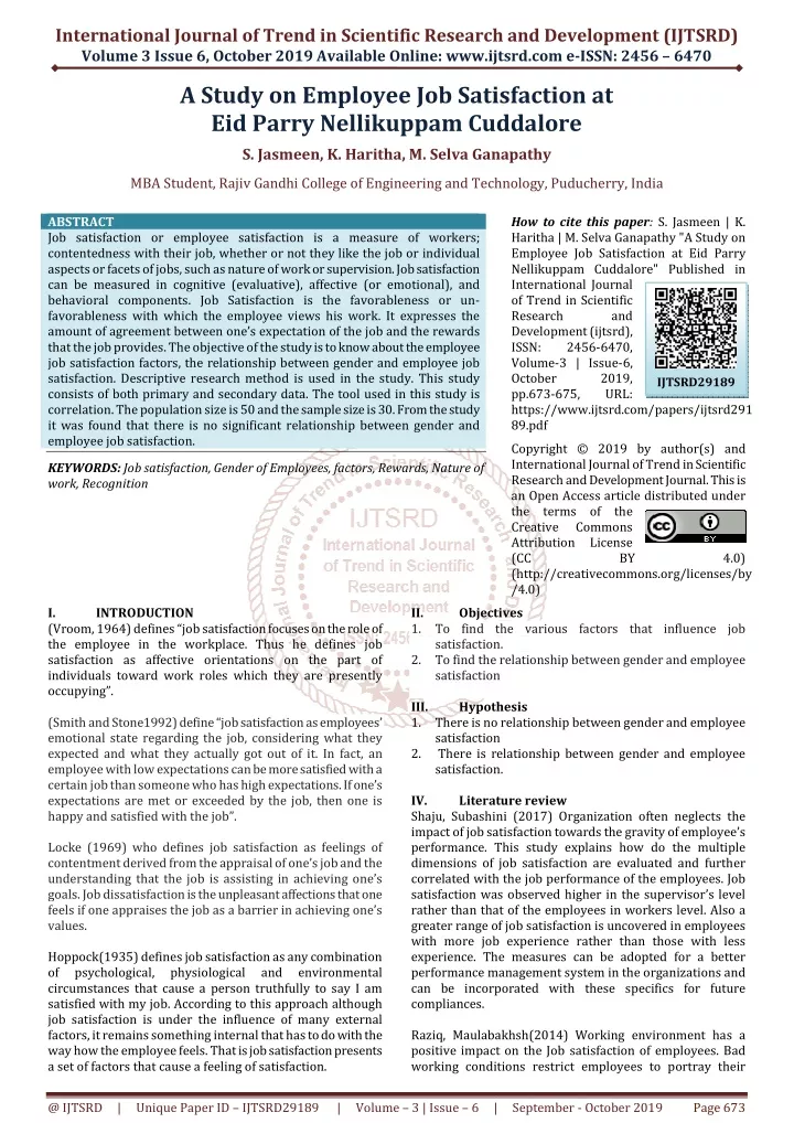 international journal of trend in scientific