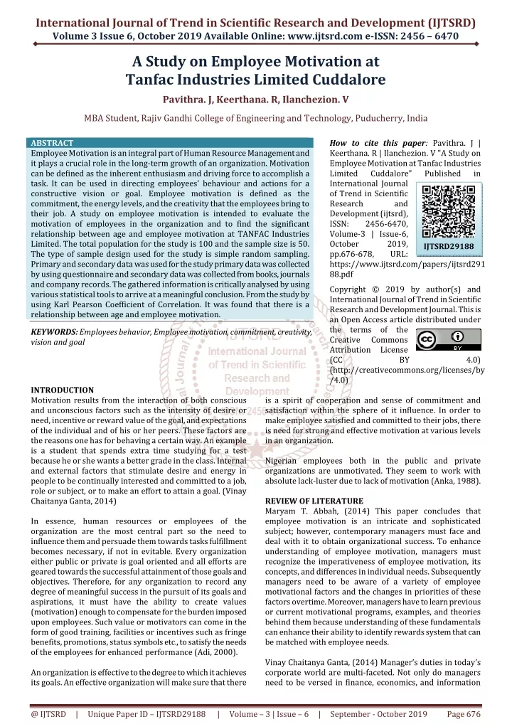 international journal of trend in scientific