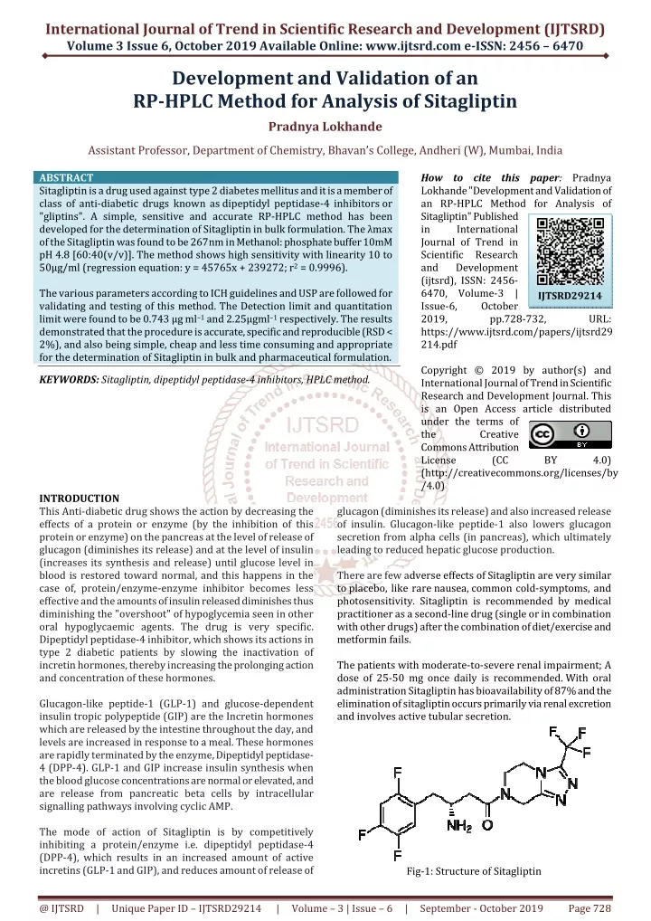 international journal of trend in scientific