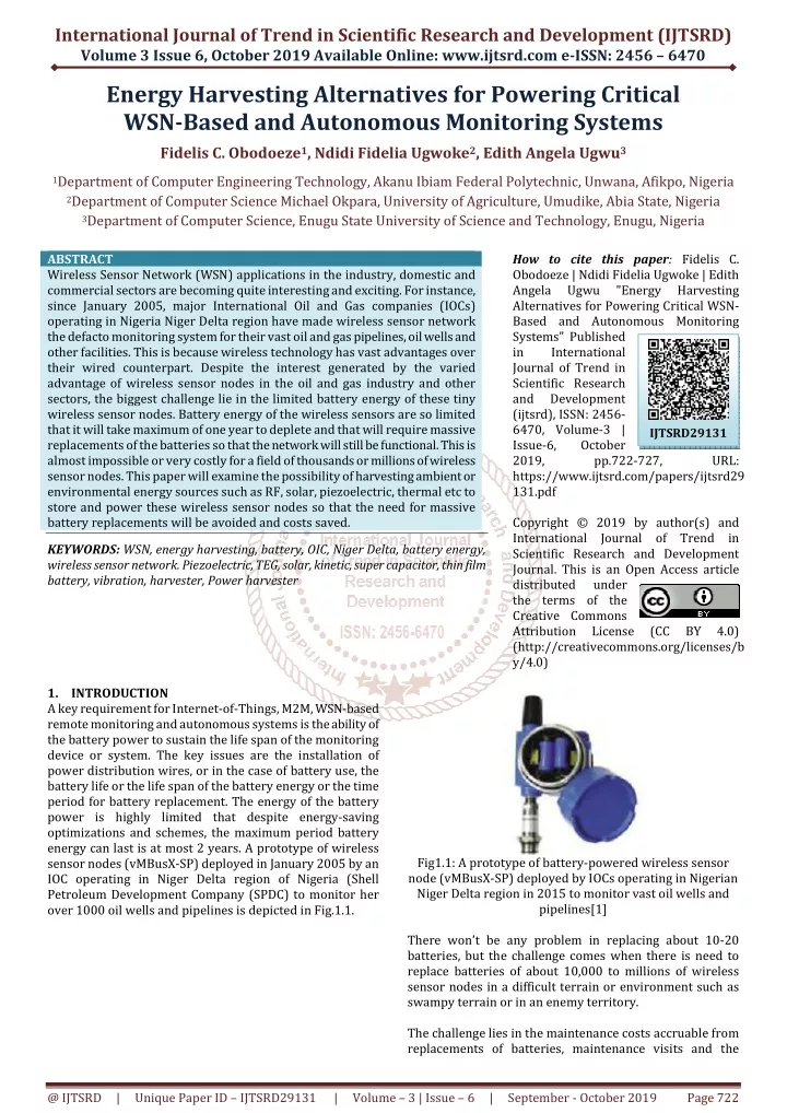 international journal of trend in scientific