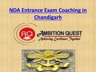 NDA Entrance Exam Coaching in Chandigarh