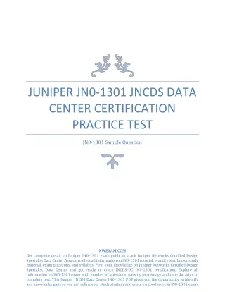 juniper jn0 1301 jncds data center certification