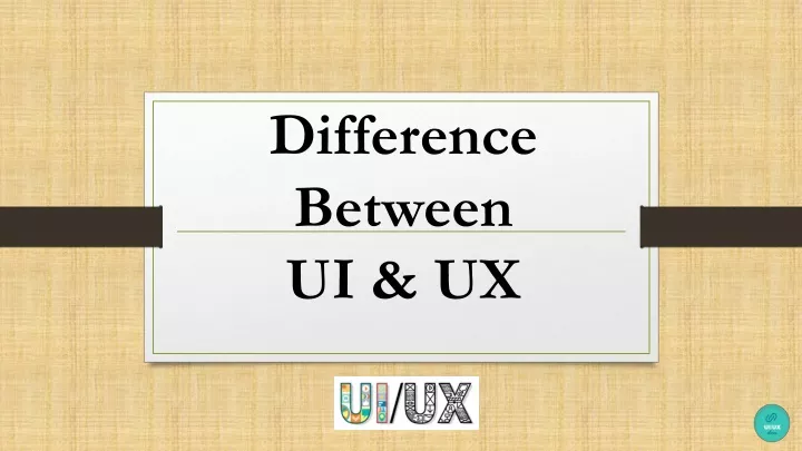 difference between ui ux
