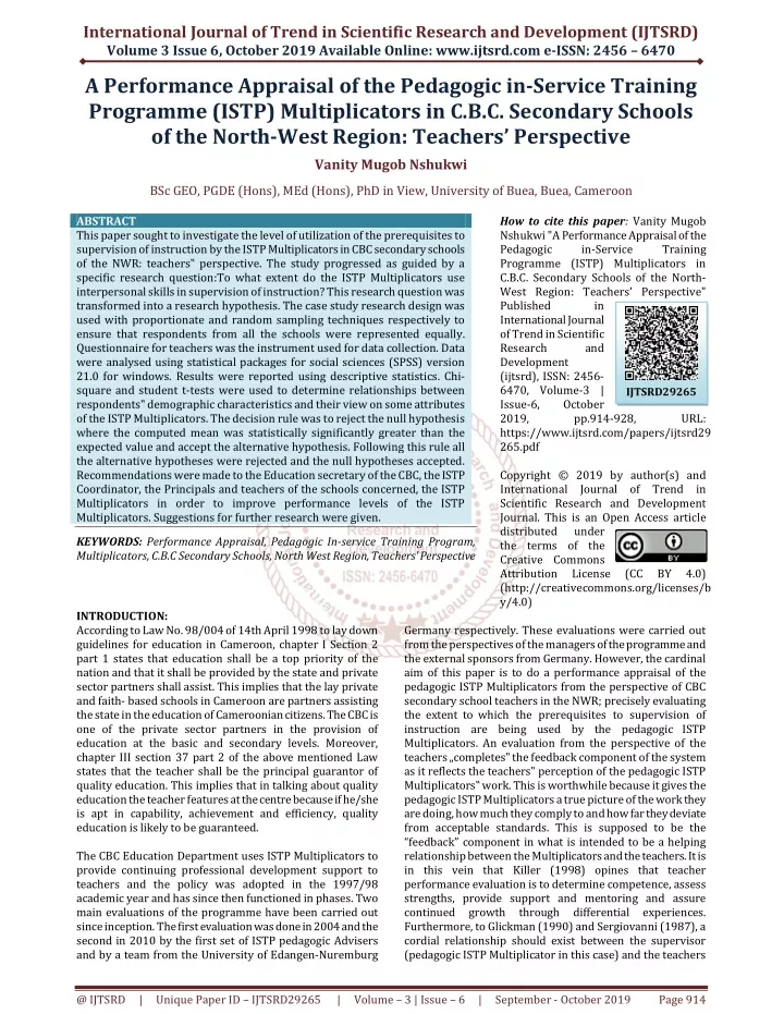 international journal of trend in scientific