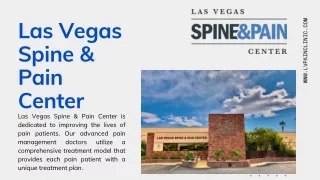 Las Vegas Spine and Pain patients Treatments at Best Price