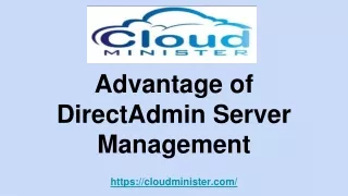 advantage of directadmin server management