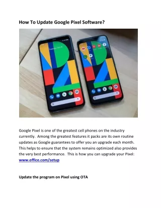 how to update google pixel software