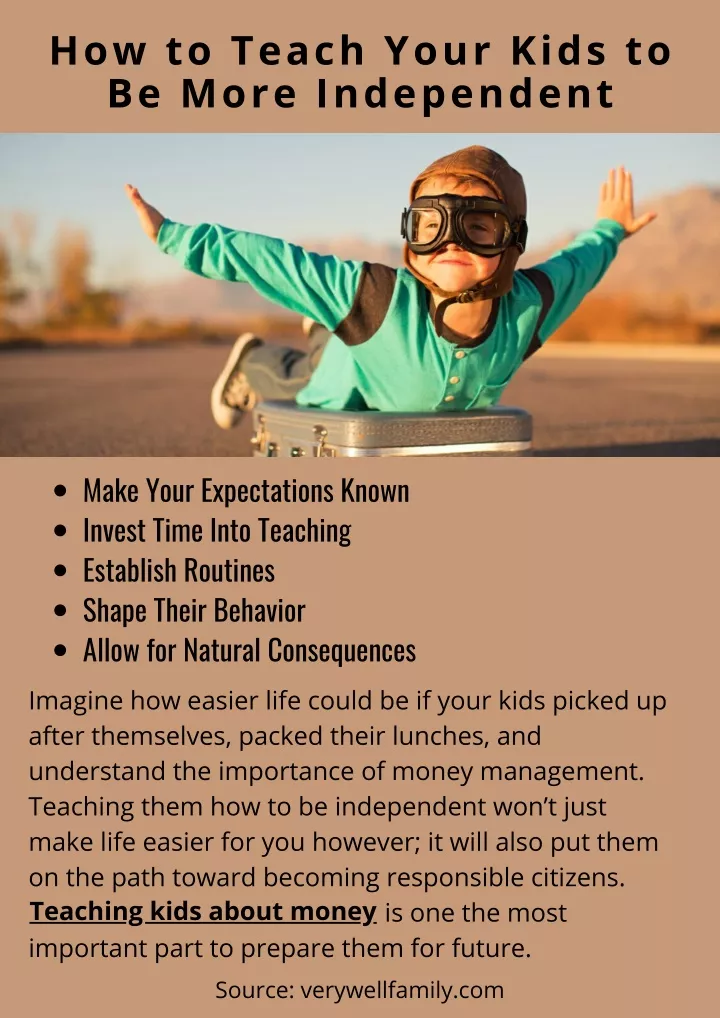 how to teach your kids to be more independent