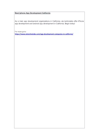 best iphone app development california