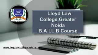 B.A LL.B Admission 2020 in Top Law college in Delhi NCR - Lloyd Law college
