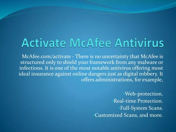 activate mcafee antivirus