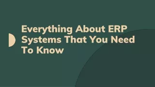 everything about erp systems that you need to know