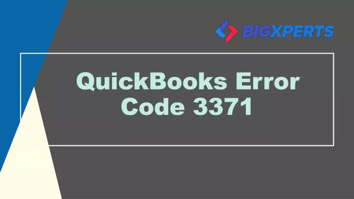 quickbooks error code 3371