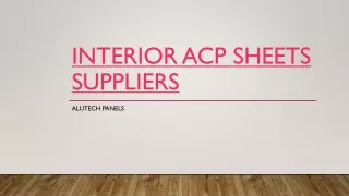 interior acp sheets suppliers