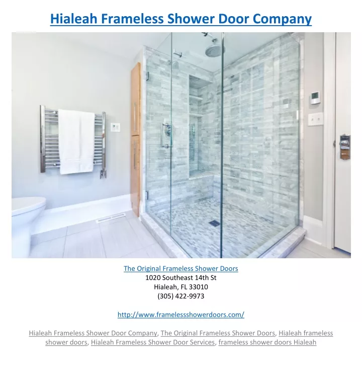 hialeah frameless shower door company