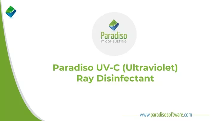 paradiso uv c ultraviolet ray disinfectant