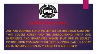 leaflet drop corby