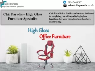 Modern High Gloss Office Furniture Online