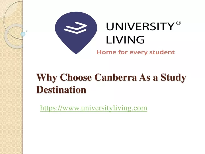 w hy choose canberra as a study destination