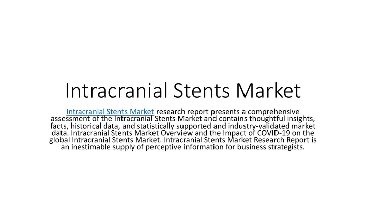 intracranial stents market