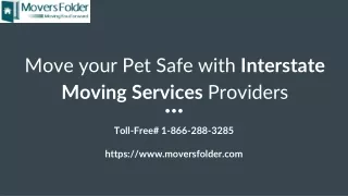 move your pet safe with interstate moving services providers