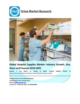 Global Hospital Supplies Market Trends, Size, Competitive Analysis and Forecast - 2019-2025