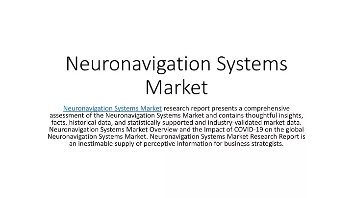 neuronavigation systems market