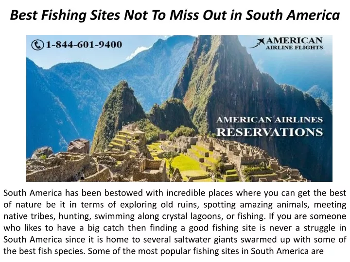 best fishing sites not to miss out in south america