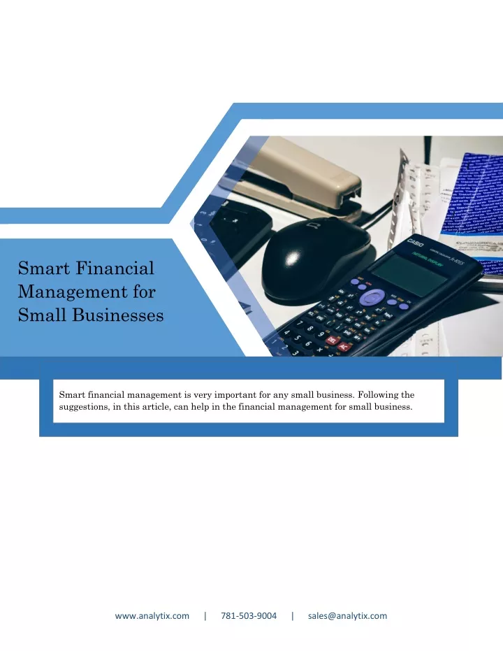 smart financial management for small businesses