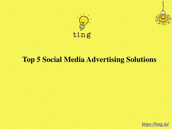 top 5 social media advertising solutions