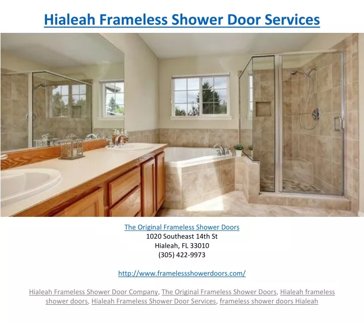 hialeah frameless shower door services