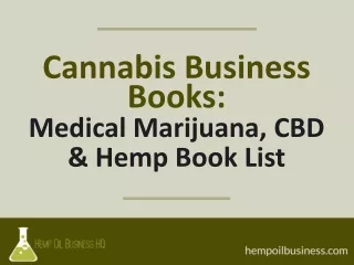 Cannabis Business Book List: The Best Marijuana, CBD & Hemp Books
