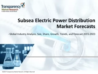 Subsea Electric Power Distribution Market Forecasts by Players, Types and Applications