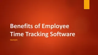 benefits of employee time tracking software