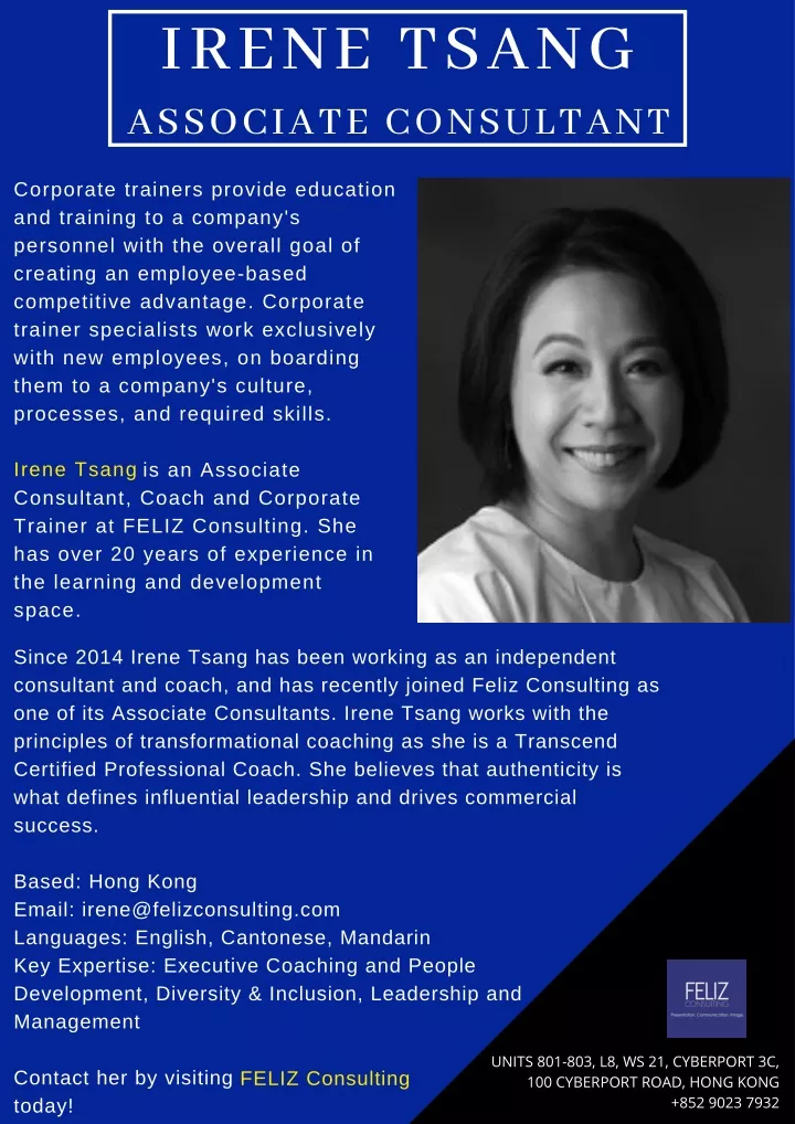 irene tsang associate consultant