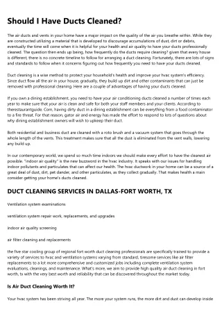 The Next Big Thing In Air Duct Cleaning Near dallas