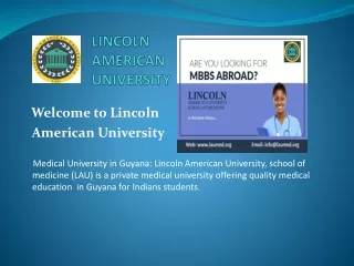 MD/MBBS in Guyana - MBBS in USA & MBBS in America Focused Curriculum