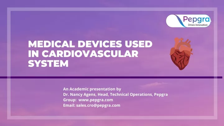 medical devices used in cardiovascular system