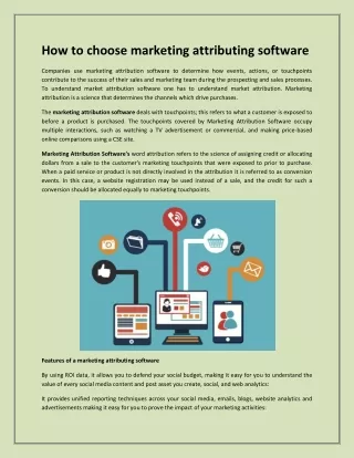 how to choose marketing attributing software